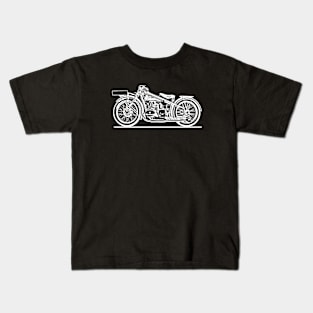 R63 Bike White Sketch Art Kids T-Shirt